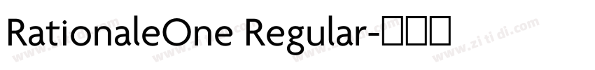 RationaleOne Regular字体转换